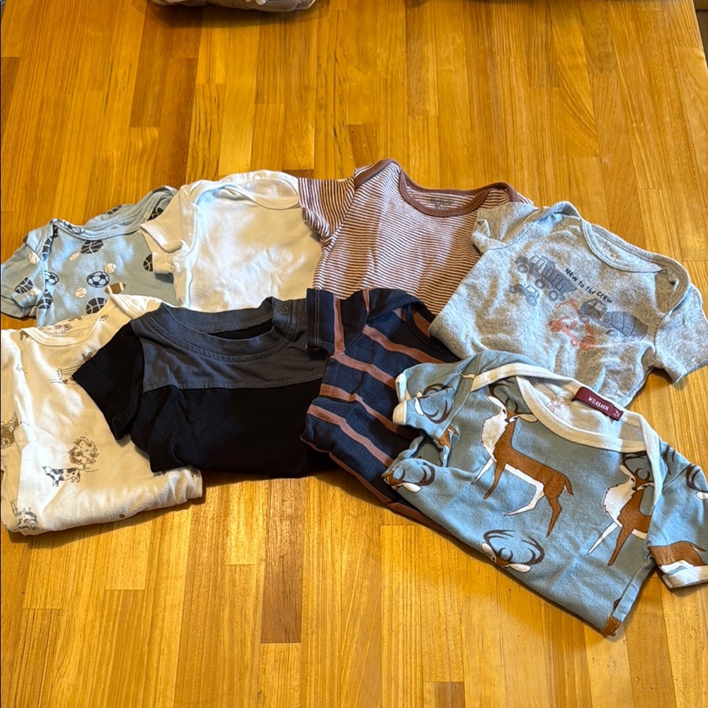 3-6 Assorted Baby Onesies Set
